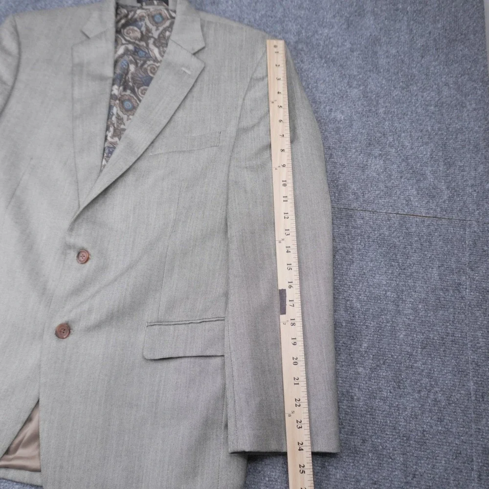 Lauren Ralph Lauren Blazer Mens 42R Grey Paisley Lining Sport Coat Macy's